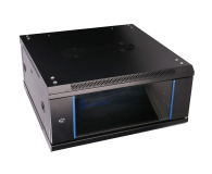 Extralink Szafka wisząca rack 4U 600x600 czarna szklane drzwi EX.2893 - 484912 - zdjęcie 2